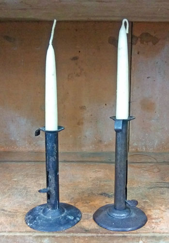 Two Hogscraper Candle Sticks