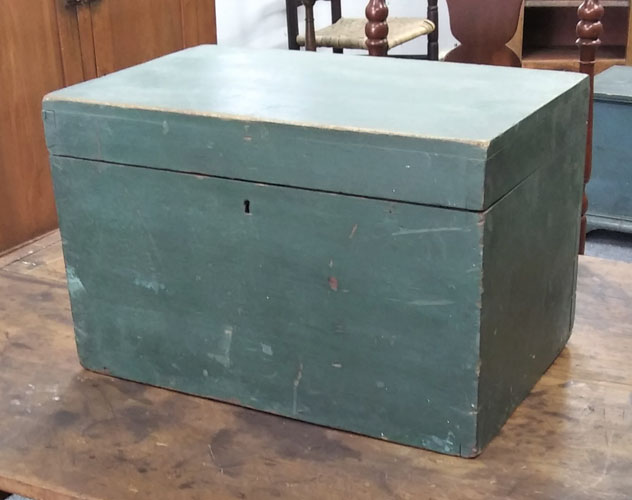 Green Painted Storage Box