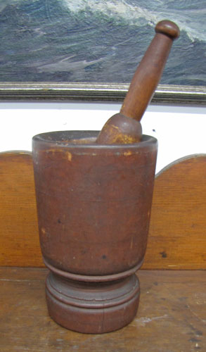 Painted Mortar and Pestle