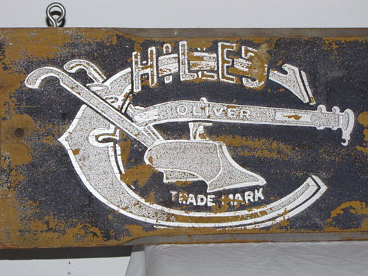 Great early trade sign from the Oliver Plow Company