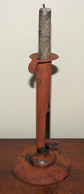 Painted Hogscraper Candlestick