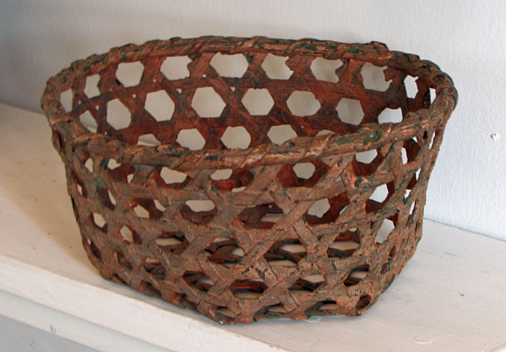 Salmon Painted Basket